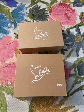 Christian Louboutin Tan Boxes with White Logo